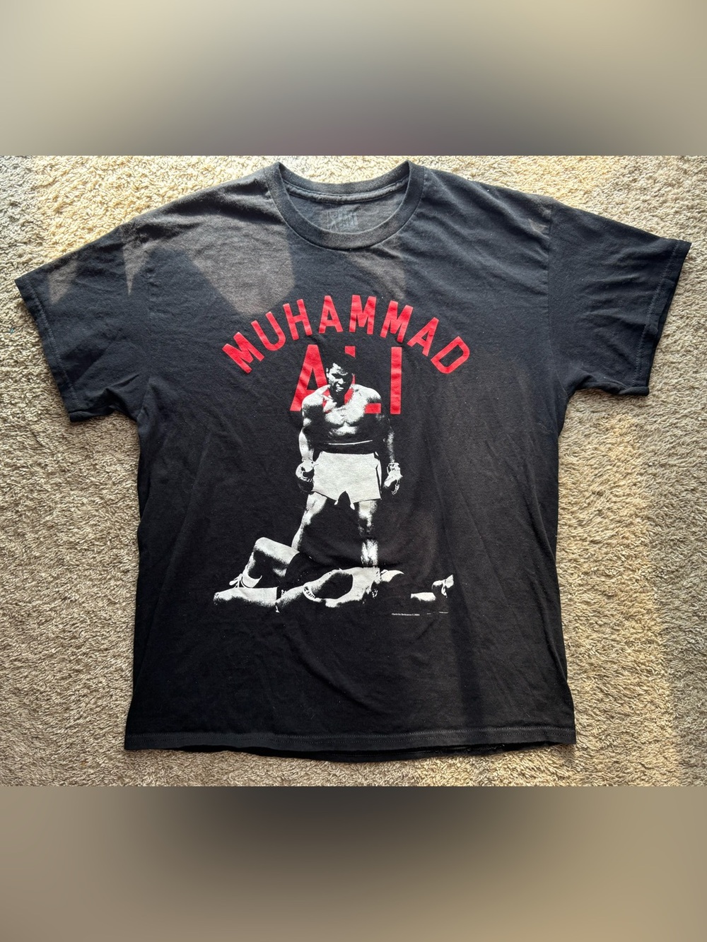 Muhammad Ali Knockout Graphic T-Shirt Men’s Large Black Boxing Legend Tee